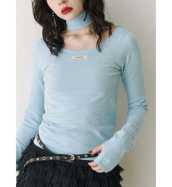【ジュエティ/jouetie】 チョーカーネックニット