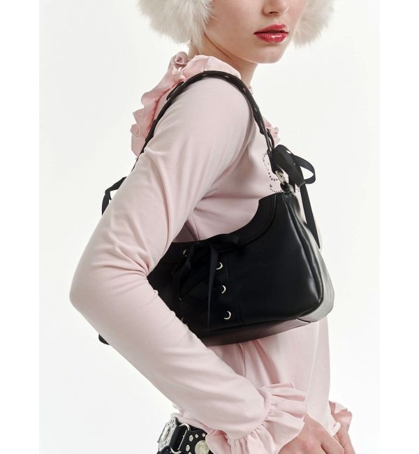 【ジュエティ/jouetie】 レースアップリボンハンドバッグ