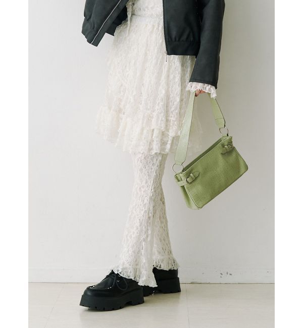 ファッションメンズのイチオシ|【ジュエティ/jouetie】 レースフリルレイヤードフレアパンツ