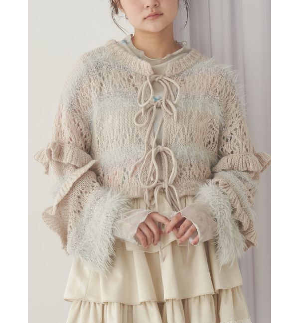 メンズファッションオススメ|【メリージェニー/merry jenny】 fluffy border cardigan
