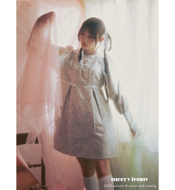 【メリージェニー/merry jenny】 pastelジャガードミニワンピース