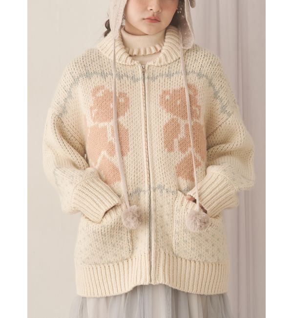 モテ系ファッションメンズ|【メリージェニー/merry jenny】 bear cowichan knit