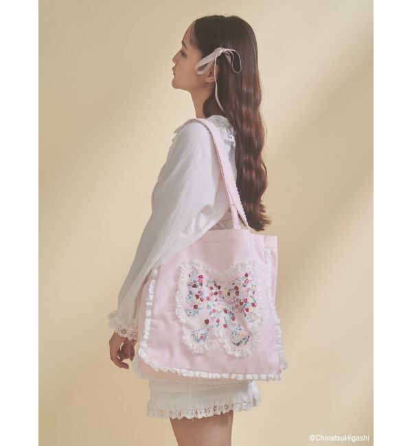 ファッションメンズお薦め|【メリージェニー/merry jenny】 Dream Garden-tulip ribbon lace tote