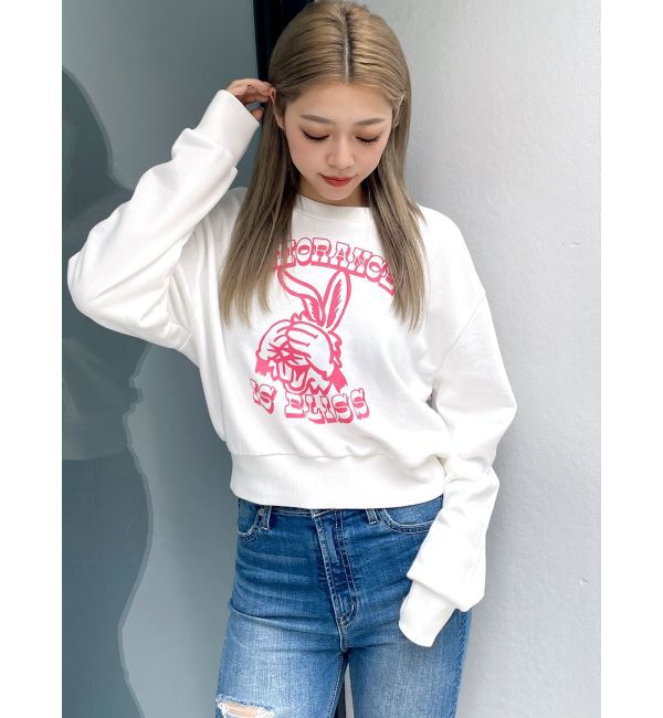 ファッションメンズなら|【ジェイダ/GYDA】 ignorance BUNNYショートスウェットトップス