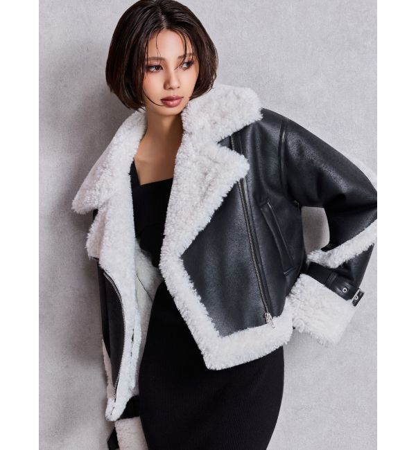 人気ファッションメンズ|【ジェイダ/GYDA】 ECO MOUTON RIDERSジャケット