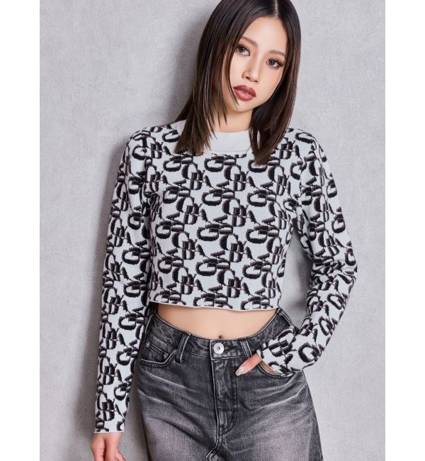 【ジェイダ/GYDA】 GYDA pattern プチハイニットトップス