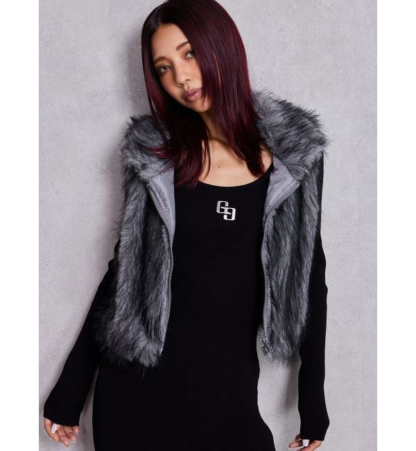 ファッションメンズなら|【ジェイダ/GYDA】 エコファーW ZIPベスト