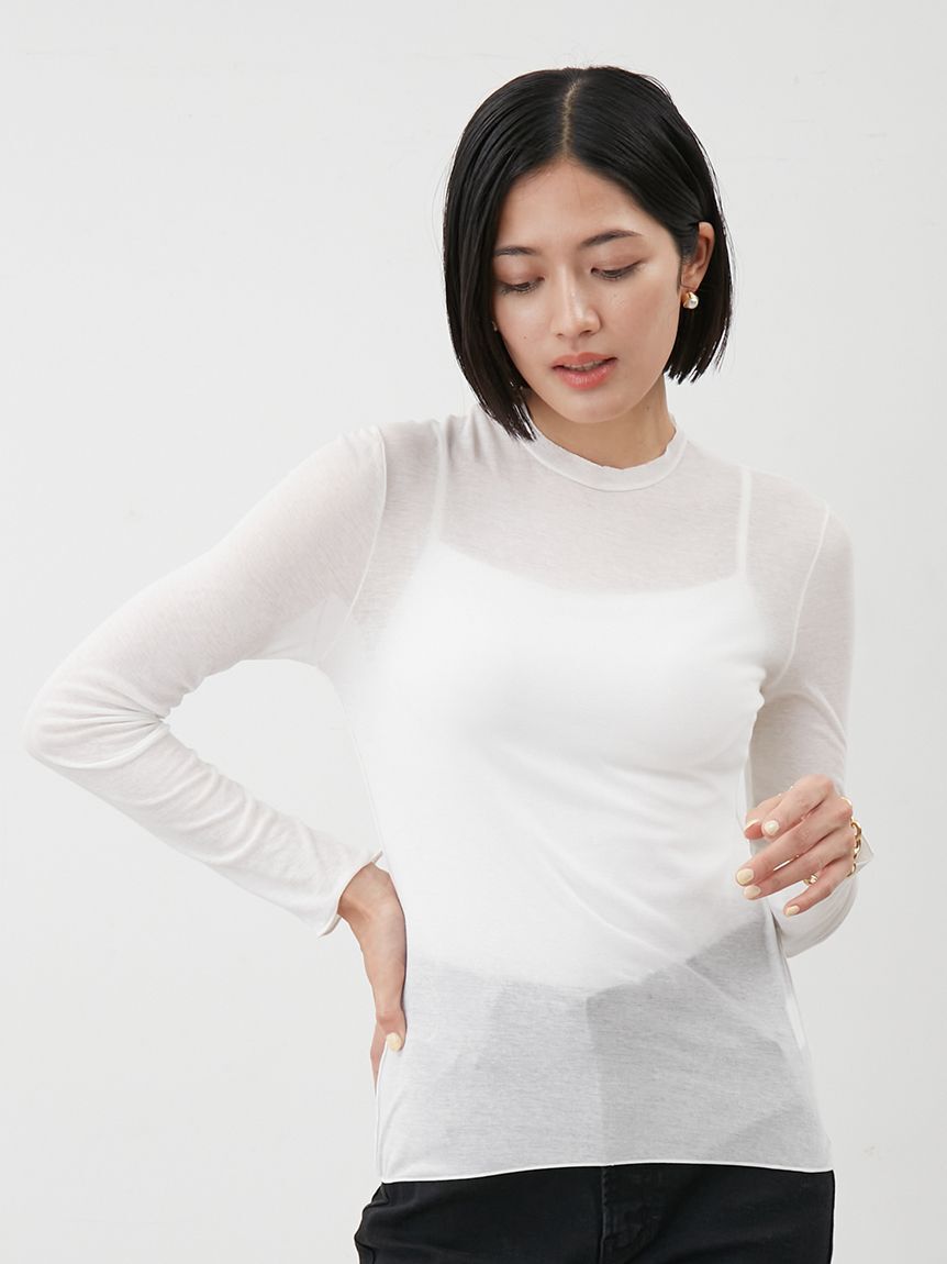 メンズファッションの一押し|【ミラオーウェン/Mila Owen】 コットン100％クルーネックシアーロンT