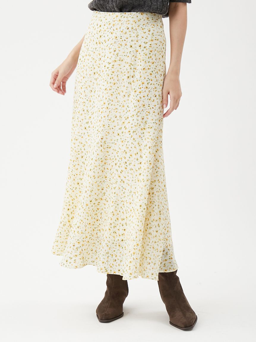 【ミラオーウェン/Mila Owen】 フラワープリントナロースカート