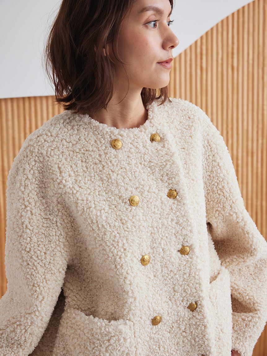 美品✨25AW✨スローブイエナ SLOBE IENAモールニットジャケット SLOBE