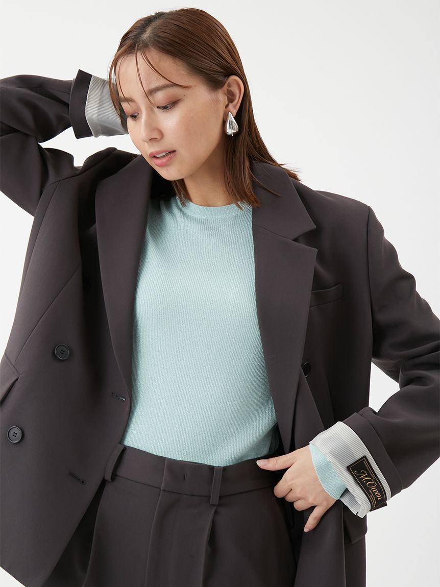 【ミラオーウェン/Mila Owen】 【セットアップ対応】ターンバックダブルブレストジャケット