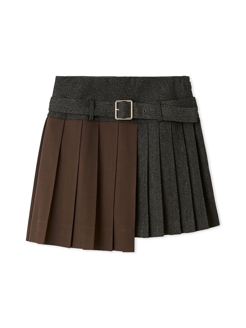 【ファーファー/FURFUR】 バイカラープリーツミニスカート