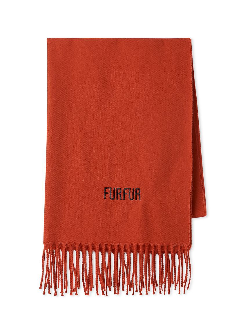 【ファーファー/FURFUR】 ロゴ刺繍大判ストール