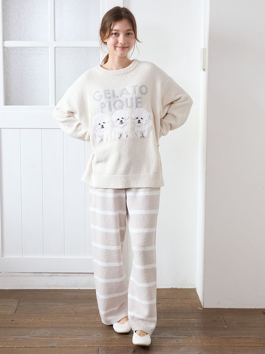 人気メンズファッション|【ジェラート　ピケ/gelato pique】 モチーフジャガードボーダーロングパンツ