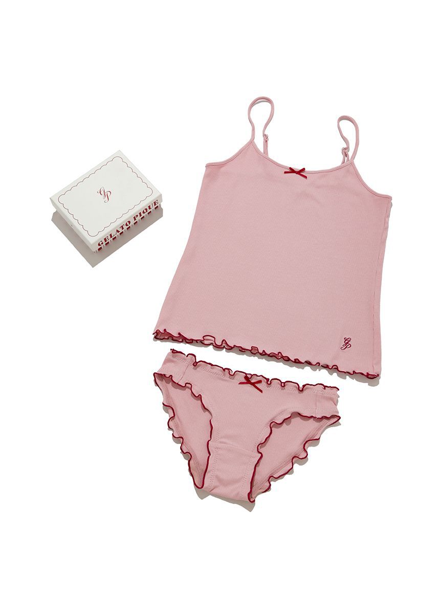 【ジェラート　ピケ/gelato pique】 BOX付きリブキャミソール&amp;ショーツセット
