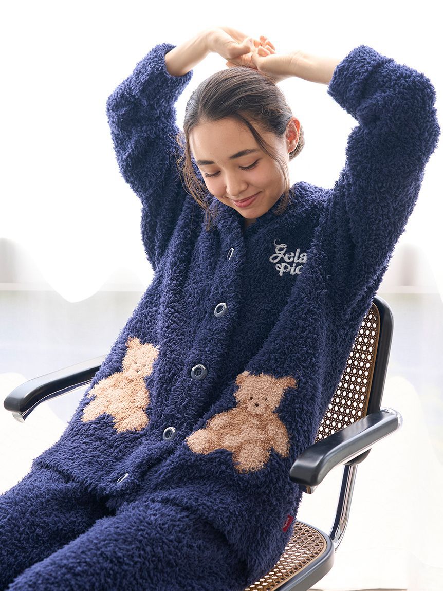 【ジェラート　ピケ/gelato pique】 【HOLIDAY】ジェラートスノーベアジャガードショールカーディガン