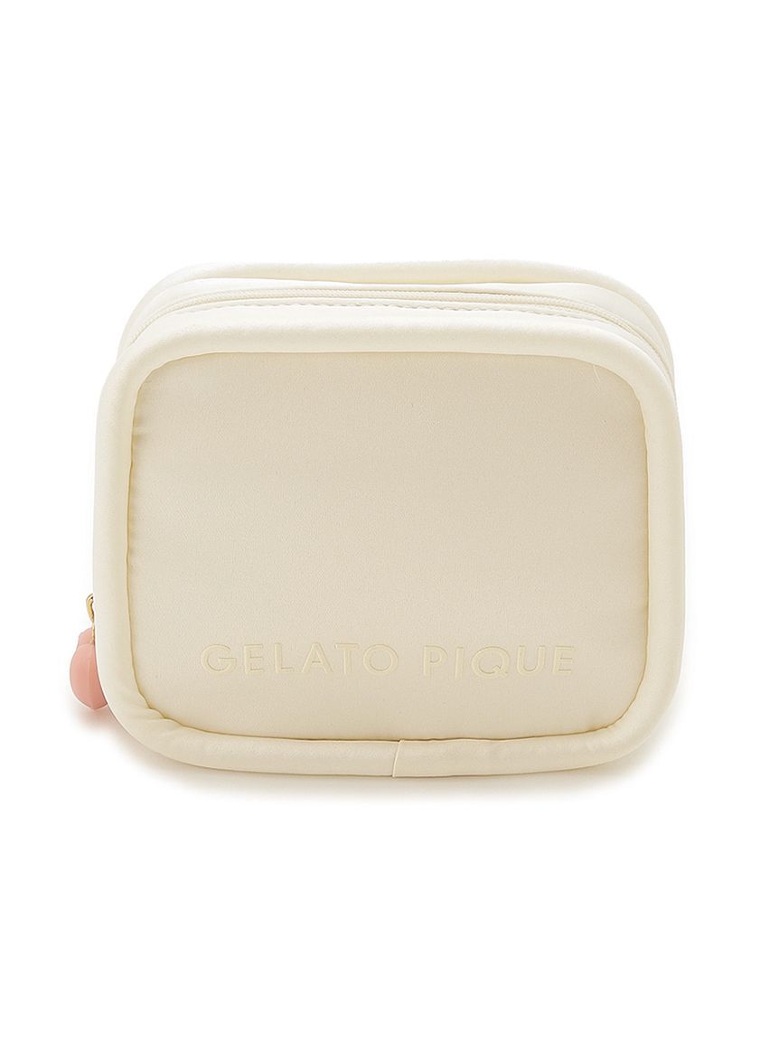 【ジェラート　ピケ/gelato pique】 ボリュームロゴスクエアポーチ