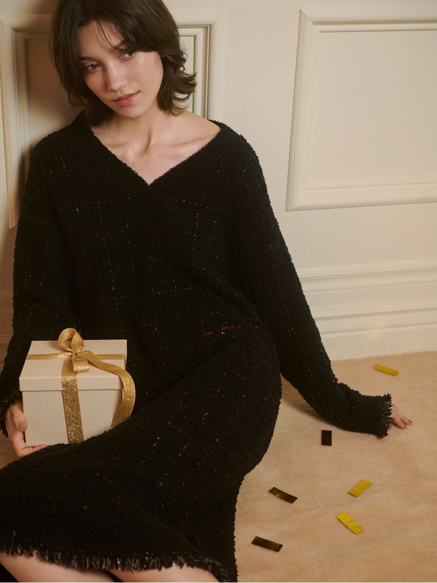 ファッションメンズなら|【ジェラート ピケ/gelato pique】 【JOEL ROBUCHON】ツイードモコVネックワンピース