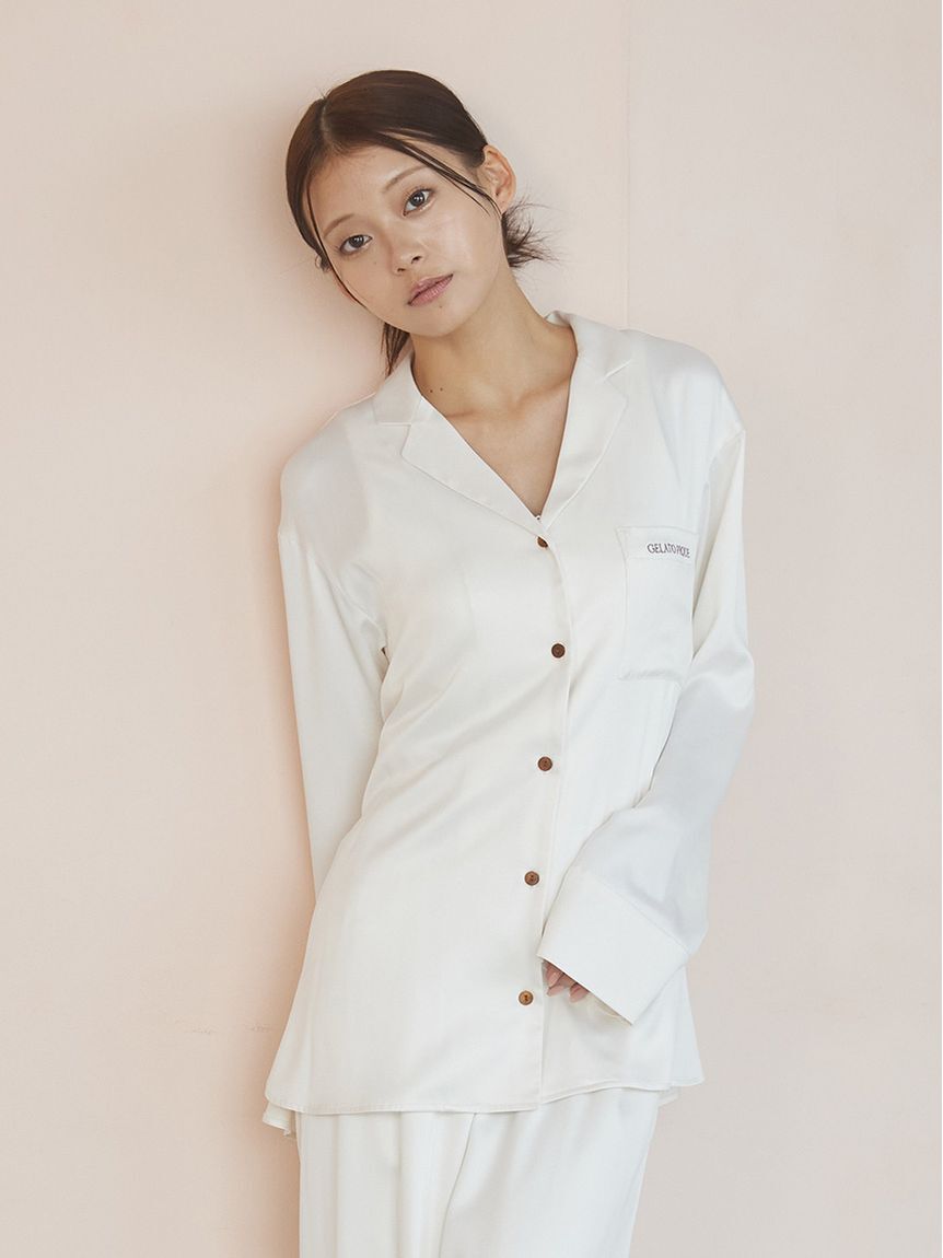 人気ファッションメンズ|【ジェラート ピケ/gelato pique】 裏起毛サテンシャツ