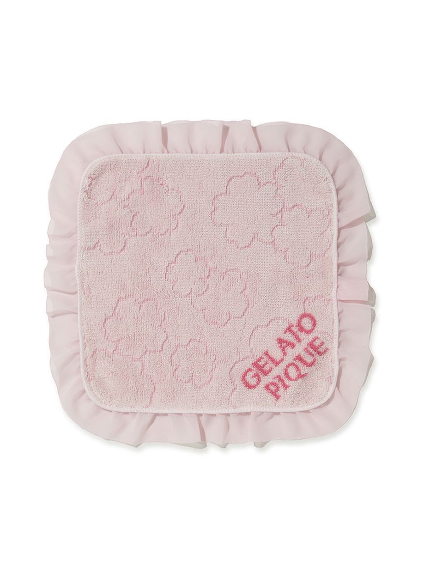 さくら柄フリルハンドタオル