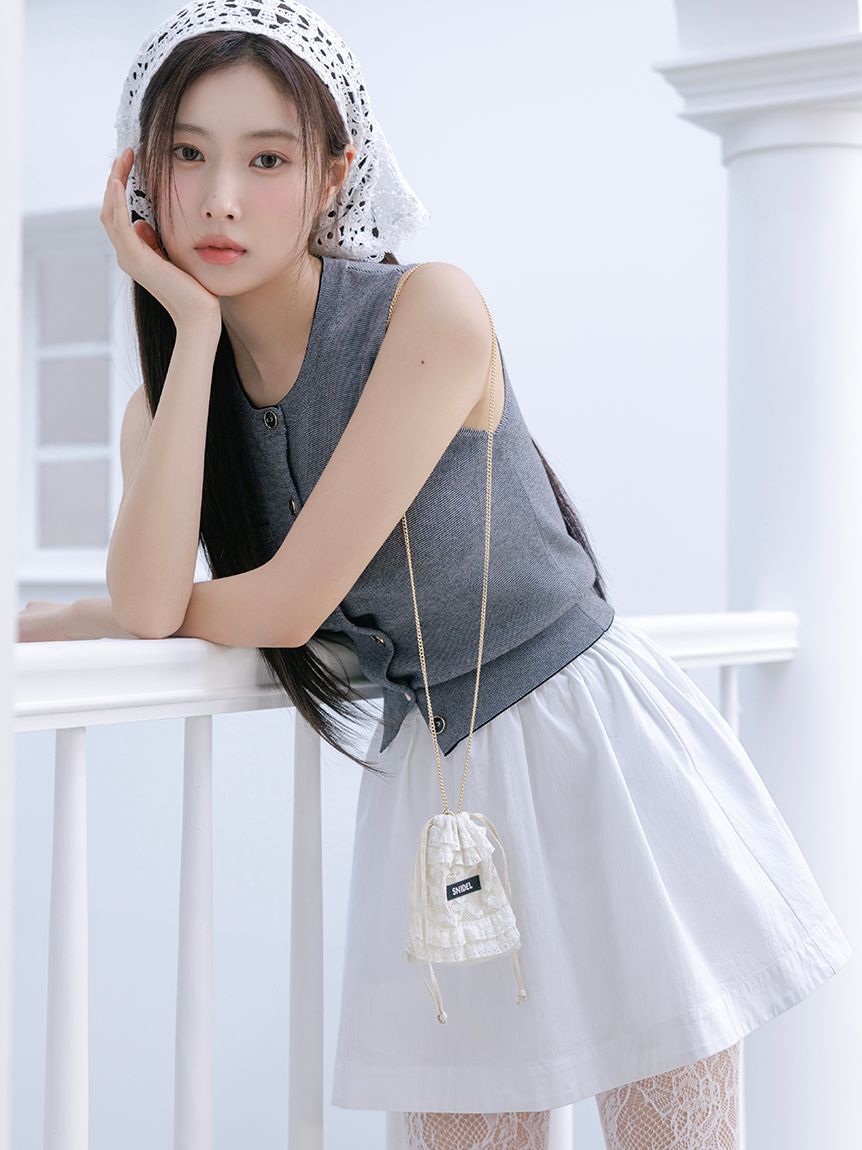 モテ系ファッションメンズ|【スナイデル/SNIDEL】 Sustainableタフタミニスカショ