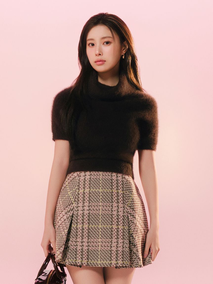 EMMEL REFINES＞EM ツィードライク ボンディング ミニスカート（EMMEL