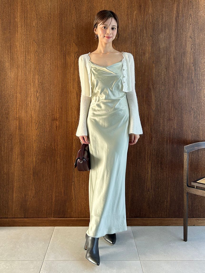 【スナイデル/SNIDEL】 キャミワンピースモヘアカーディガンセット