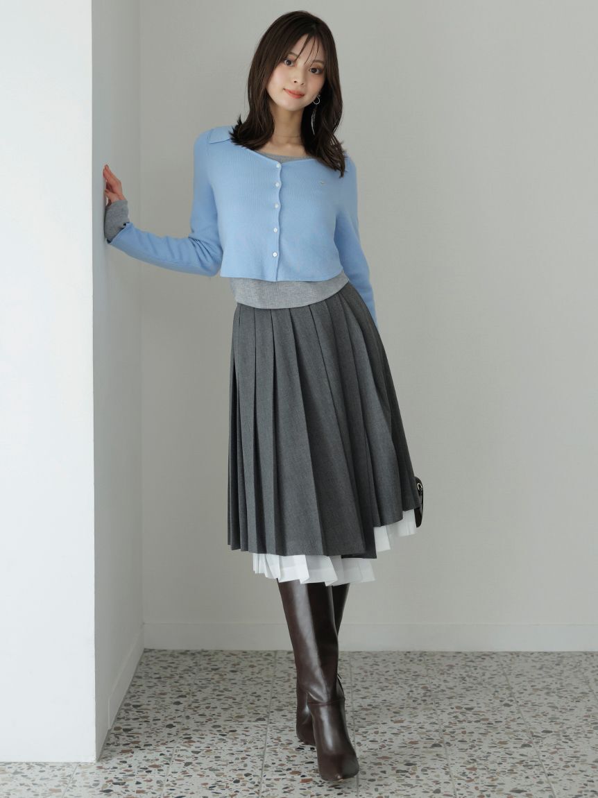 【スナイデル/SNIDEL】 プリーツレイヤードミディスカート【カンヘウォン着用】