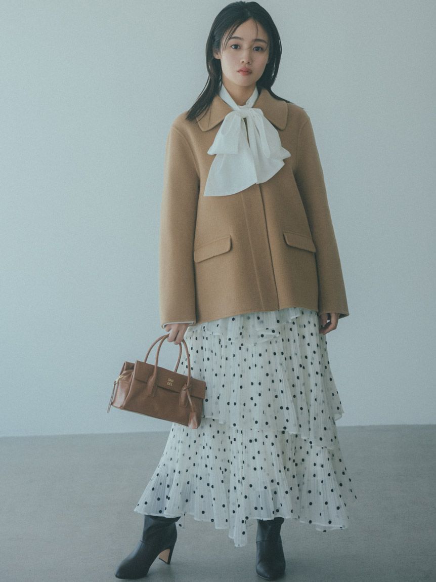 【スナイデル/SNIDEL】 Sustainableプリーツティアードロングスカート