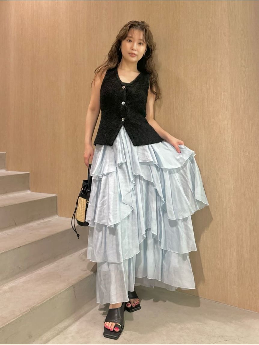 サテンランダムティアードスカート（FRAY I.D）｜ルミネのファッション