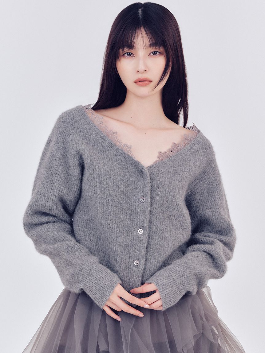 人気ファッションメンズ|【フレイ　アイディー/FRAY I.D】 フォックスウールレーストリムカーディガン