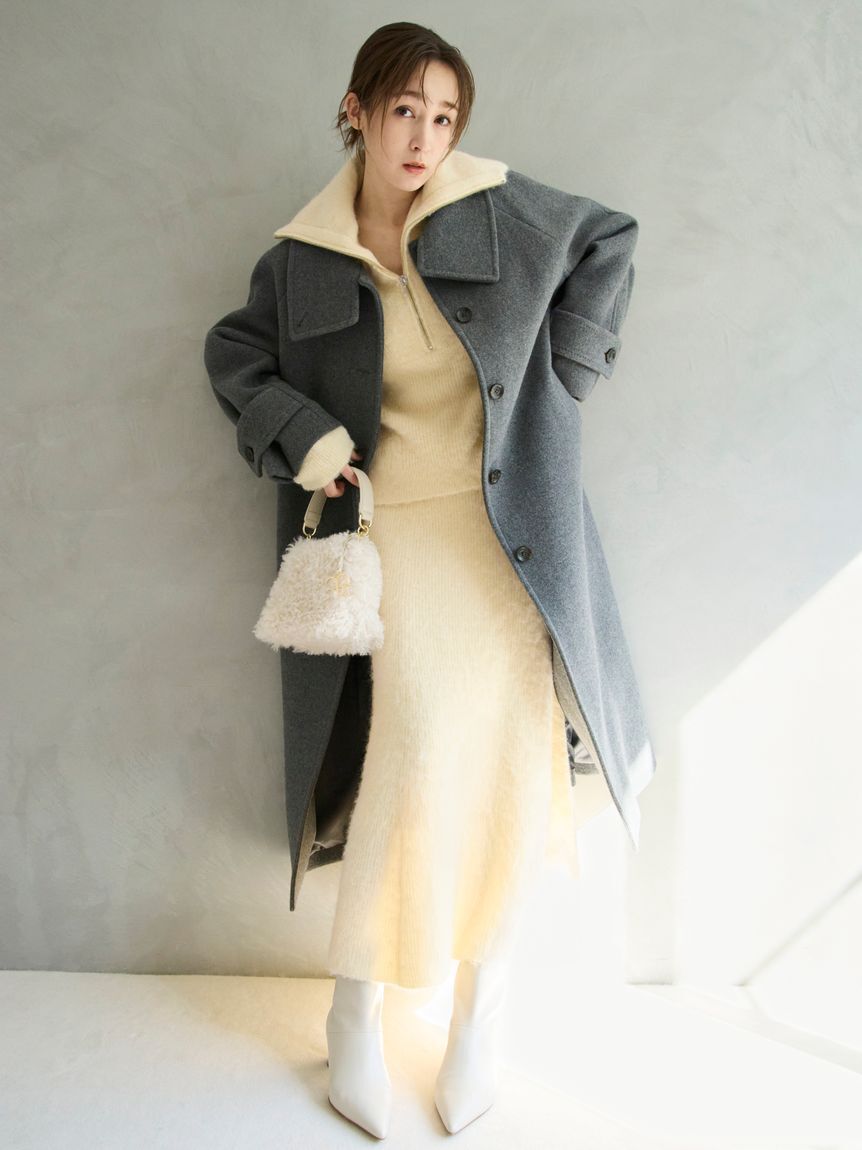 メンズファッションなら|【フレイ　アイディー/FRAY I.D】 バルマカンロングコート