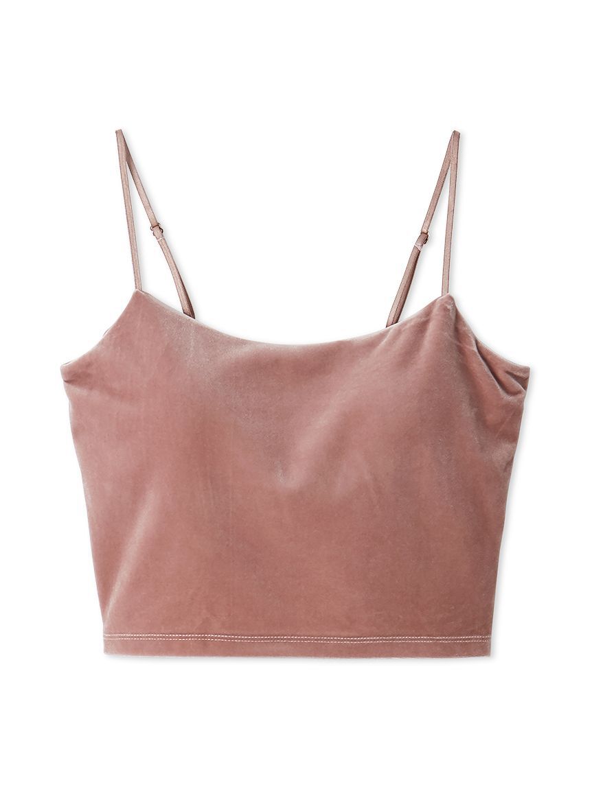 【フレイ　アイディー/FRAY I.D】 ベロアカップインクロップドキャミソール