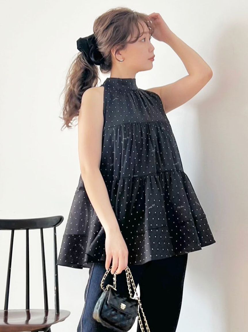 【リリーブラウン/LILY BROWN】 アメスリティアード2wayブラウス