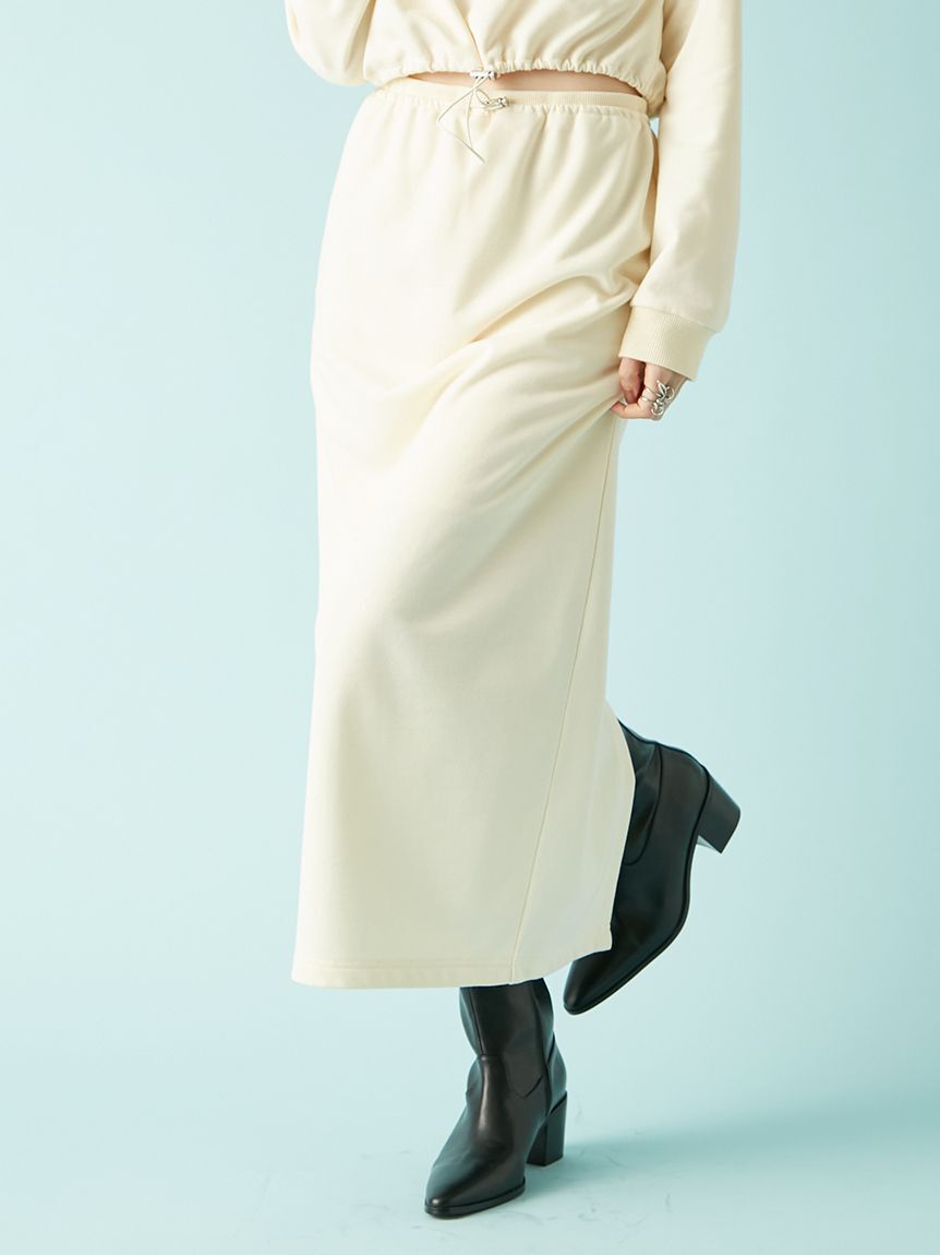 【リリーブラウン/LILY BROWN】 【WEB限定カラー】ペンシルスウェットスカート
