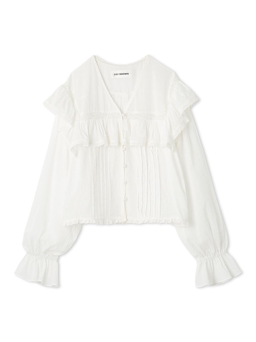 【リリーブラウン/LILY BROWN】 コットンフリルブラウス