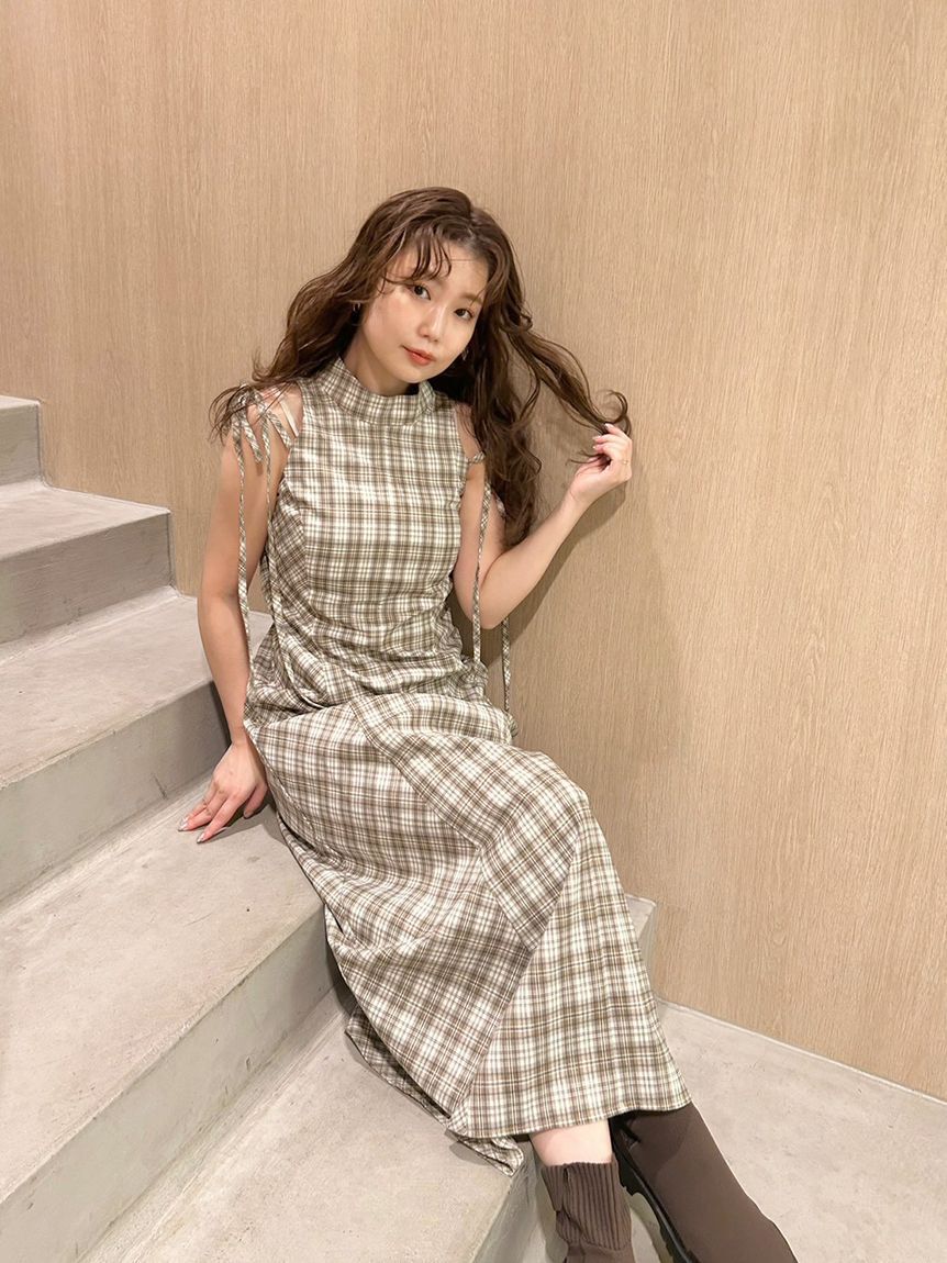 【リリーブラウン/LILY BROWN】 アメスリチェックワンピース