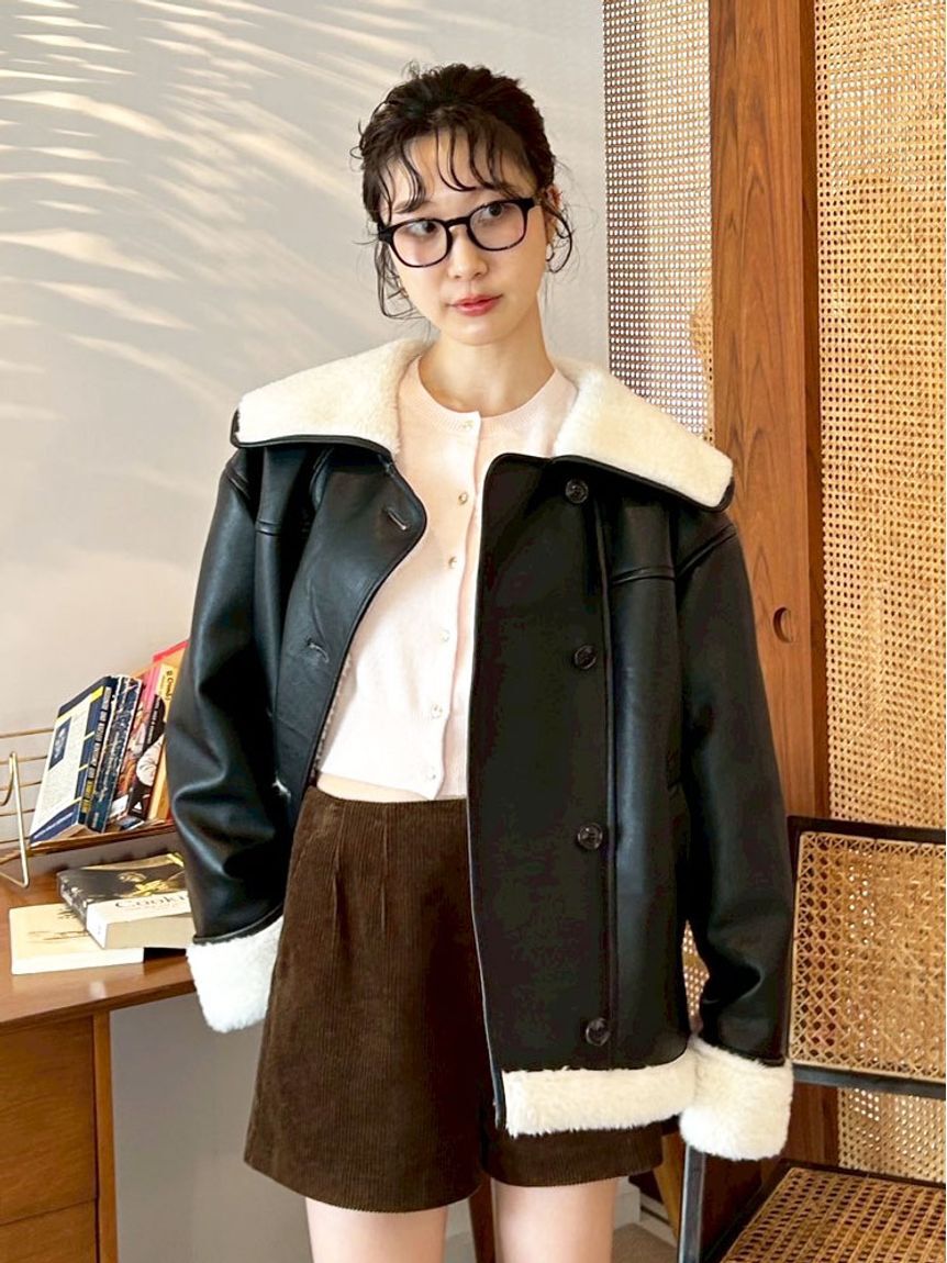 モテ系メンズファッション|【リリーブラウン/LILY BROWN】 ビックカラーボアジャケット