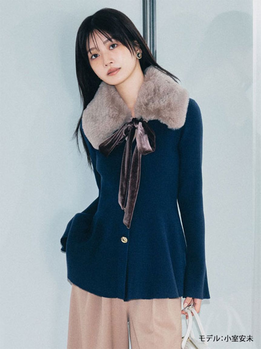 ファッションメンズなら|【リリーブラウン/LILY BROWN】 ペプラムニットカーディガン