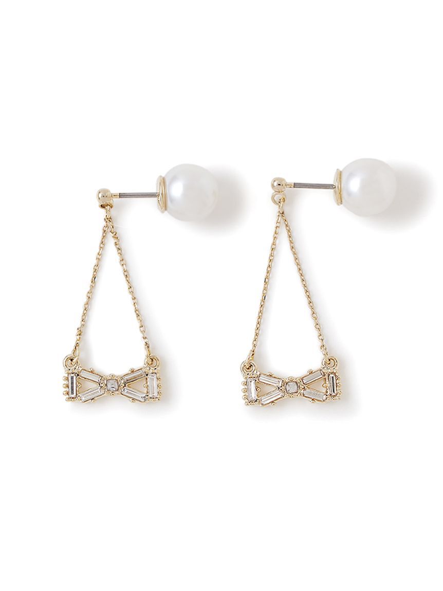 【セルフォード/CELFORD】 クリスタルリボンスイングピアス