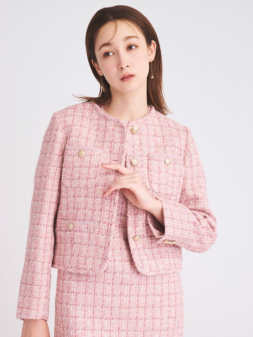 メンズファッションオススメ|【セルフォード/CELFORD】 パイピングデザインツイードジャケット