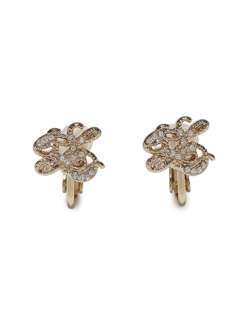 【セルフォード/CELFORD】 カリグラフィーロゴビジューイヤリング