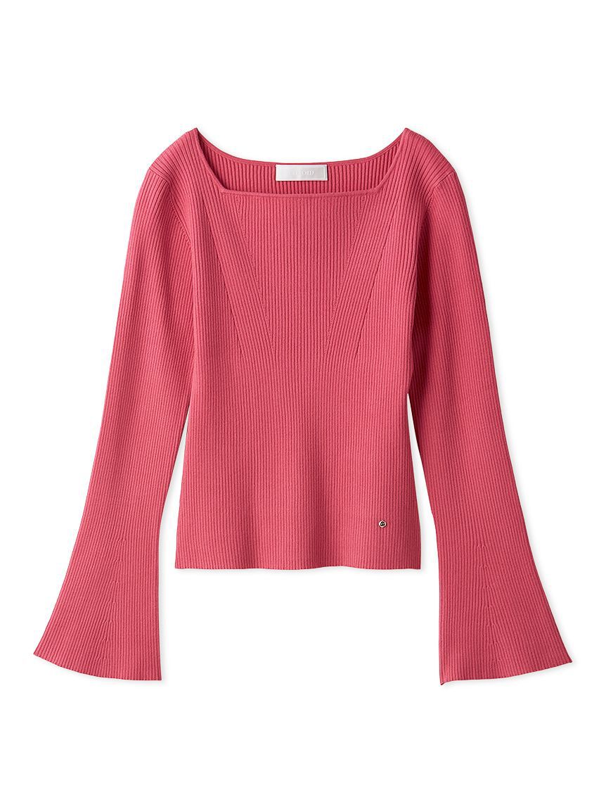 【セルフォード/CELFORD】 スクエアネックリブニットプルオーバー