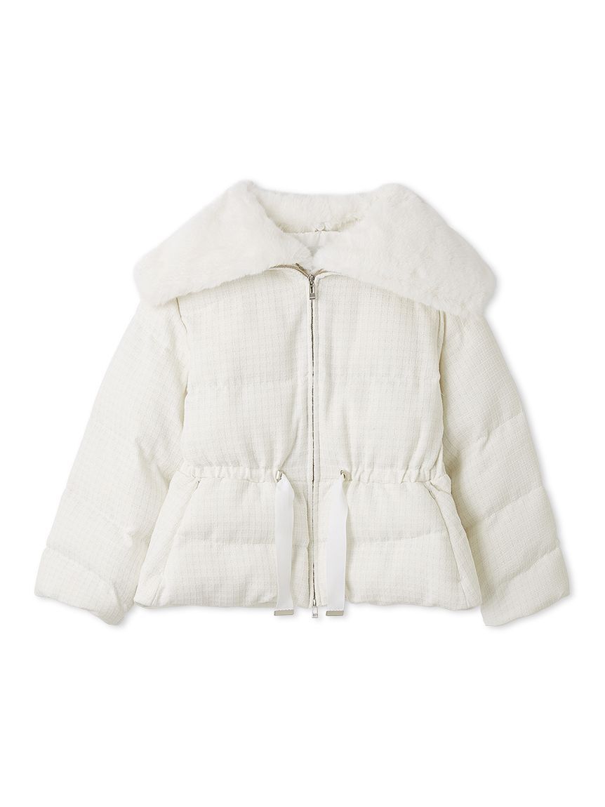 【セルフォード/CELFORD】 ファー襟付きツイードショートコート