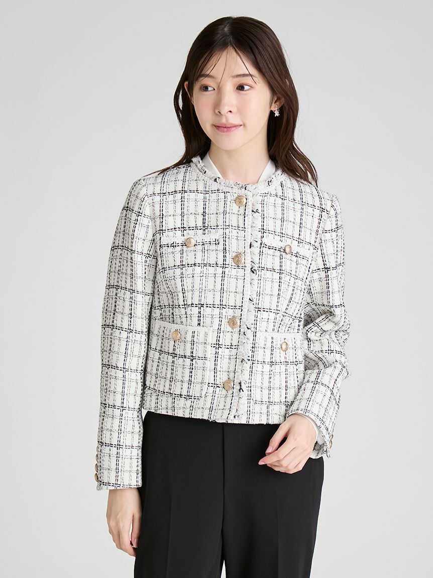 【セルフォード/CELFORD】 フリンジツイードジャケット