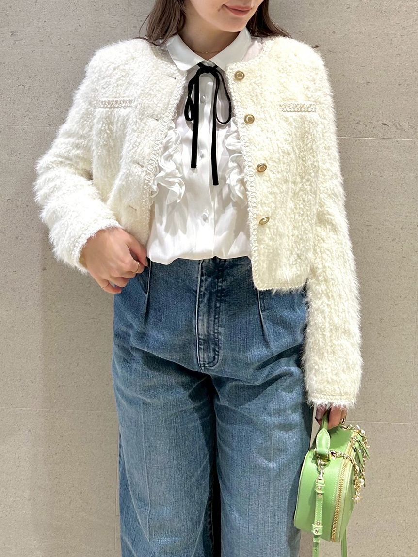 ファッションメンズなら|【セルフォード/CELFORD】 レーストリミングニットカーディガン