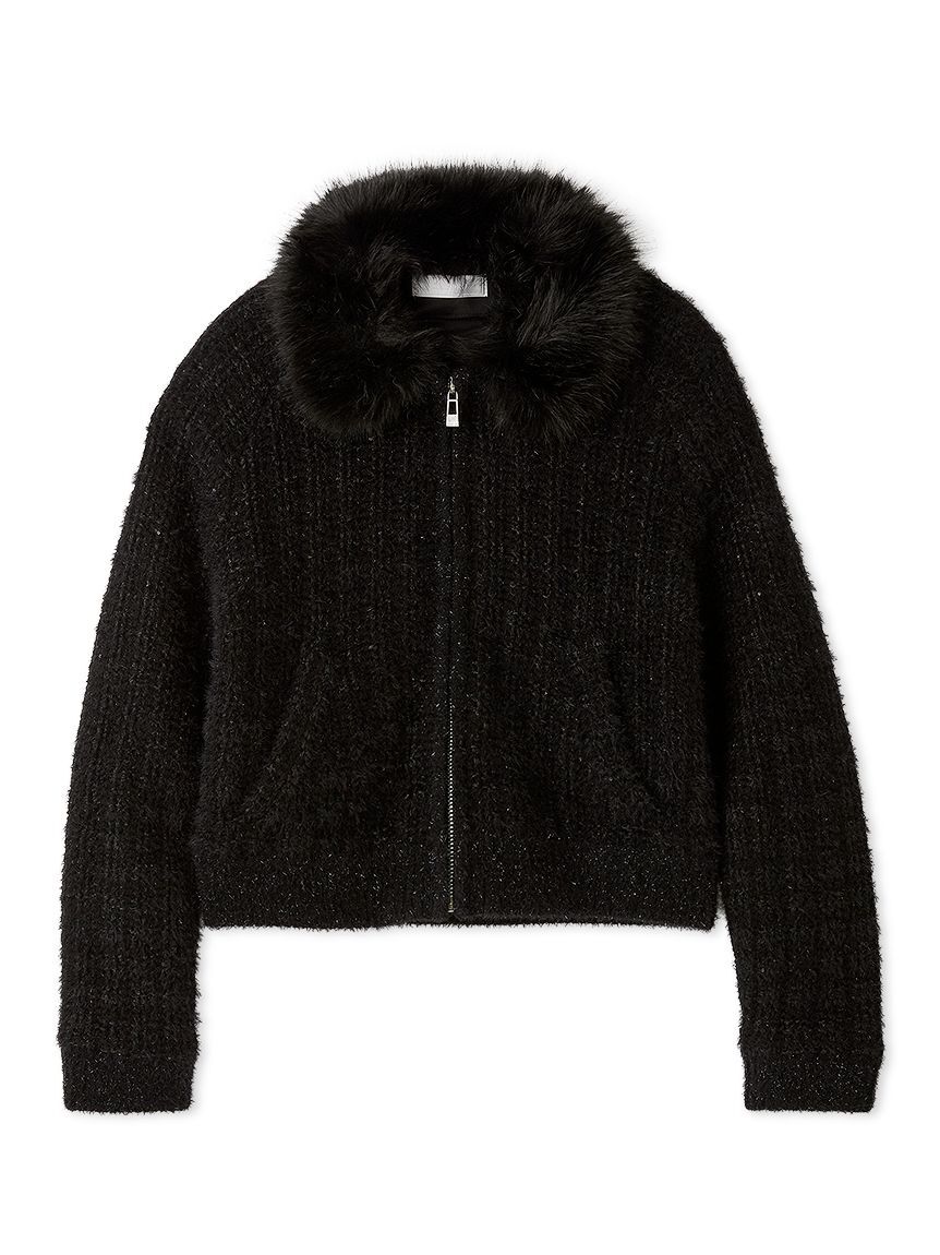 人気メンズファッション|【セルフォード/CELFORD】 ファー衿付きツイードニットブルゾン