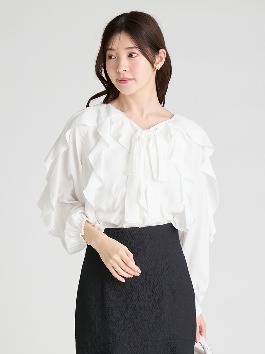 【セルフォード/CELFORD】 ラッフルブラウス