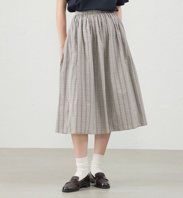 【マッキントッシュフィロソフィー/MACKINTOSH PHILOSOPHY】 メモリータフタタックスカート