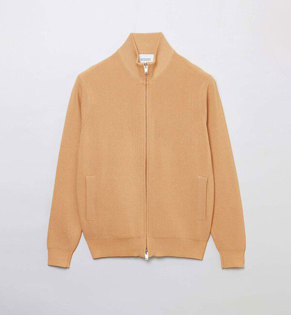 【マッキントッシュフィロソフィー/MACKINTOSH PHILOSOPHY】 片畦プレーティング ジップアップニット